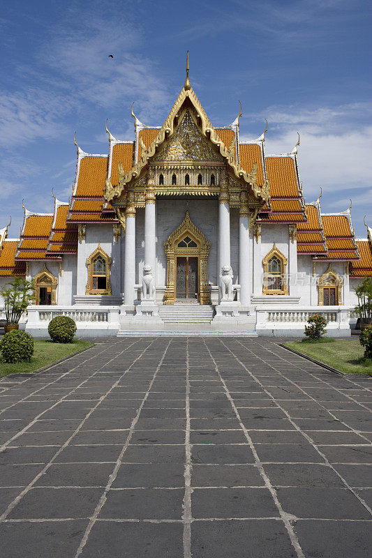 大理石寺庙(Wat Benchamabophit)，曼谷。